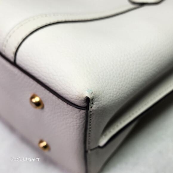 Tory Burch Small Leather Perry Triple Compartment Tote Bag 10x10 - Picture 9 of 11